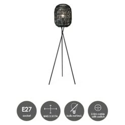 Home Sweet Home Rope Stehleuchte Höhe: 150 Cm, Schwarz -Beleuchtung 12 2310