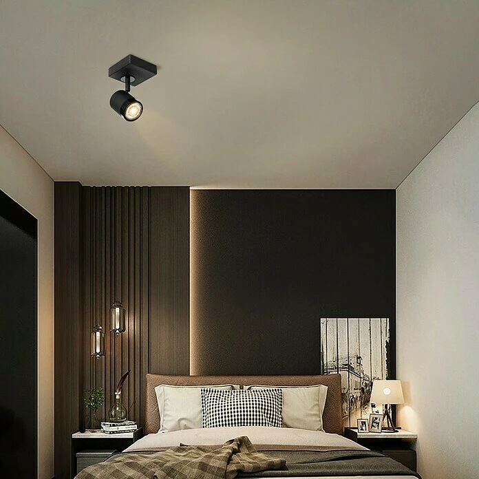 Home Sweet Home LED-Wandstrahler Manu 5,8 W, L X B X H: 9,5 X 9,5 X 15 Cm, Sandschwarz, Warmweiß 3 Home Sweet Home LED-Wandstrahler Manu 5,8 W, L X B X H: 9,5 X 9,5 X 15 Cm, Sandschwarz, Warmweiß – Bild 2