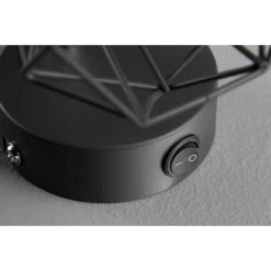 Honsel Leuchten Wandleuchte Rund Ran 40 W, Grau/Nickel, E14 -Beleuchtung 12 2353