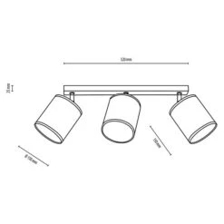Britop Lighting Linoir Deckenstrahler 25 W, L X B X H: 67 X 13 X 25 Cm, Schwarz, E27, 3 Stk. -Beleuchtung 12 2371