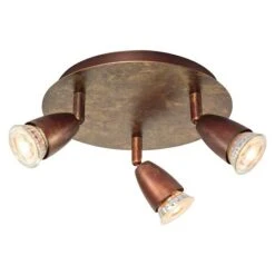 Home Sweet Home LED-Deckenstrahler Rund Curl 5,8 W, Ø X H: 20 X 14,5 Cm, Bronze, Warmweiß