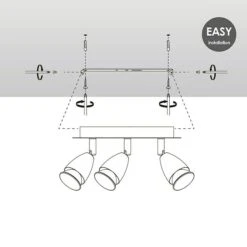 Home Sweet Home LED-Deckenstrahler Rund Curl 5,8 W, Ø X H: 20 X 14,5 Cm, Bronze, Warmweiß -Beleuchtung 12 2381