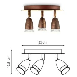 Home Sweet Home LED-Deckenstrahler Rund Curl 5,8 W, Ø X H: 20 X 14,5 Cm, Bronze, Warmweiß -Beleuchtung 12 2383