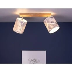 Spotlight Deckenstrahler Safari Breeze 25 W, L X B X H: 52 X 13 X 25 Cm, Geölte Eiche, Grau-blau, E27