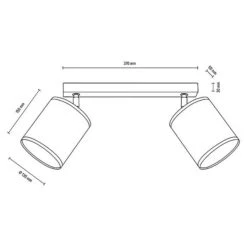Spotlight Deckenstrahler Safari Breeze 25 W, L X B X H: 52 X 13 X 25 Cm, Geölte Eiche, Grau-blau, E27 -Beleuchtung 12 2406