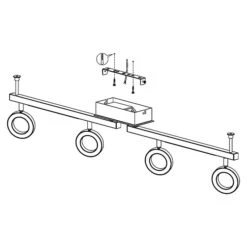 Eglo LED-Deckenstrahler Cardillio 1 19,4 W, Chrom, Warmweiß -Beleuchtung 12 2417