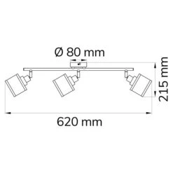 WOFI Deckenstrahler Alexia 84 W, L X B X H: 62,2 X 10 X 21,5 Cm, Chrom, E14, 3 Stk. 9 WOFI Deckenstrahler Alexia 84 W, L X B X H: 62,2 X 10 X 21,5 Cm, Chrom, E14, 3 Stk. -Beleuchtung 12 2422