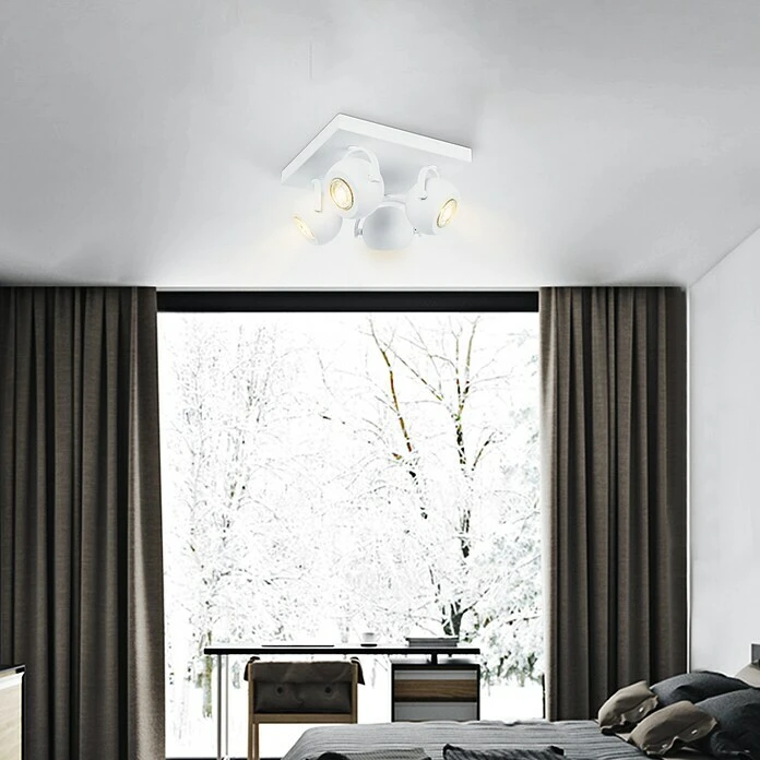 Home Sweet Home LED-Deckenstrahler Nop 6 W, L X B X H: 23 X 23 X 14 Cm, Sandweiß, Warmweiß 4 Home Sweet Home LED-Deckenstrahler Nop 6 W, L X B X H: 23 X 23 X 14 Cm, Sandweiß, Warmweiß – Bild 2