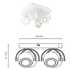 Home Sweet Home LED-Deckenstrahler Nop 6 W, L X B X H: 23 X 23 X 14 Cm, Sandweiß, Warmweiß 12 Home Sweet Home LED-Deckenstrahler Nop 6 W, L X B X H: 23 X 23 X 14 Cm, Sandweiß, Warmweiß -Beleuchtung 12 2431