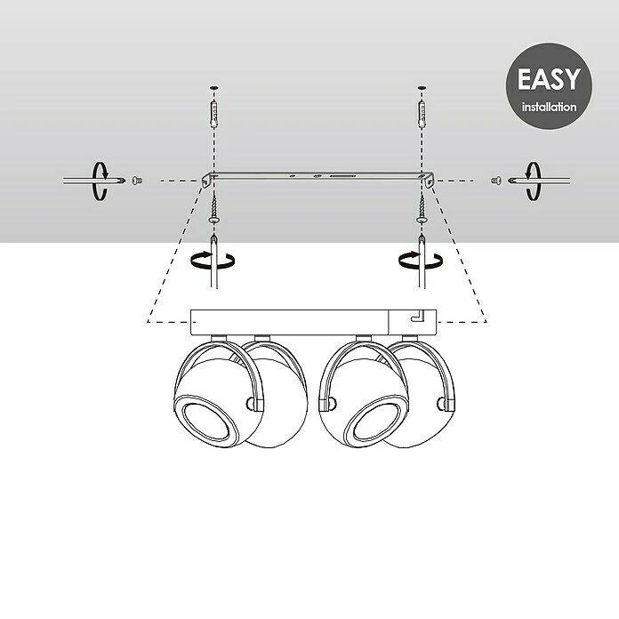 Home Sweet Home LED-Deckenstrahler Nop 6 W, L X B X H: 23 X 23 X 14 Cm, Sandweiß, Warmweiß 8 Home Sweet Home LED-Deckenstrahler Nop 6 W, L X B X H: 23 X 23 X 14 Cm, Sandweiß, Warmweiß – Bild 6