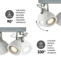 Home Sweet Home LED-Deckenstrahler Vedi 6 W, L X B X H: 9,5 X 48 X 17,5 Cm, Beton, Warmweiß -Beleuchtung 12 2436