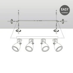 Home Sweet Home LED-Deckenstrahler Vedi 6 W, L X B X H: 9,5 X 48 X 17,5 Cm, Beton, Warmweiß -Beleuchtung 12 2438