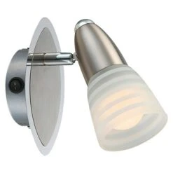 Globo Caleb LED-Wand- & Deckenstrahler 4 W, Chrom, Opal, Warmweiß, 1 Stk.
