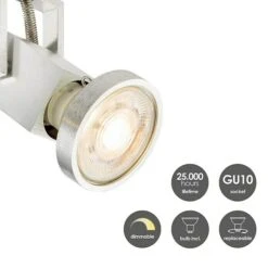 Home Sweet Home LED-Deckenstrahler Cali 5,8 W, L X B X H: 11,5 X 32 X 16,5 Cm, Aluminium, Warmweiß -Beleuchtung 12 2457