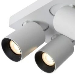 Lucide Deckenstrahler Nigel L X B X H: 20 X 20 X 11,5 Cm, Weiß, GU10 -Beleuchtung 12 2472