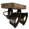 Deckenstrahler 40 W, Schwarz Stahl/Holz, GU10, 2 Stk. -Beleuchtung 12 2504