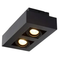 Lucide Deckenleuchte Xirax 10 W, L X B X H: 25 X 14 X 8,8 Cm, Schwarz, GU10 -Beleuchtung 12 2512