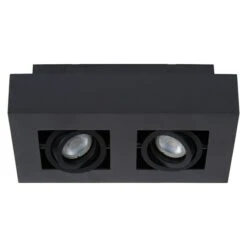 Lucide Deckenleuchte Xirax 10 W, L X B X H: 25 X 14 X 8,8 Cm, Schwarz, GU10 -Beleuchtung 12 2513