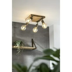 Tween Light Deckenstrahler Rom 100 W, L X B X H: 28 X 28 X 9 Cm, Braun/Schwarz