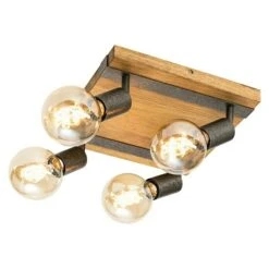 Tween Light Deckenstrahler Rom 100 W, L X B X H: 28 X 28 X 9 Cm, Braun/Schwarz -Beleuchtung 12 2523