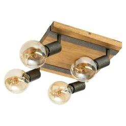 Tween Light Deckenstrahler Rom 100 W, L X B X H: 28 X 28 X 9 Cm, Braun/Schwarz -Beleuchtung 12 2524