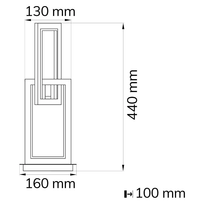 WOFI Muriel LED-Tischleuchte 11 W, L X B X H: 16 X 10 X 44 Cm, Dunkelgrau, Warmweiß 6 WOFI Muriel LED-Tischleuchte 11 W, L X B X H: 16 X 10 X 44 Cm, Dunkelgrau, Warmweiß – Bild 4