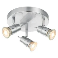 Home Sweet Home LED-Deckenstrahler Rund Cilindro 5,8 W, Ø X H: 20 X 13,7 Cm, Silber, Warmweiß