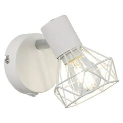 Honsel Leuchten Wandleuchte Rund Ran 40 W, Weiß-sanitiniert, E14 -Beleuchtung 12 2558