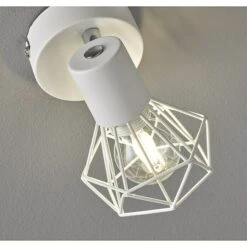 Honsel Leuchten Wandleuchte Rund Ran 40 W, Weiß-sanitiniert, E14 -Beleuchtung 12 2559