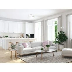 Honsel Leuchten Wandleuchte Rund Ran 40 W, Weiß-sanitiniert, E14 -Beleuchtung 12 2560