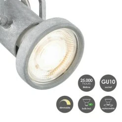 Home Sweet Home LED-Deckenstrahler Must 5,8 W, L X B X H: 9,5 X 33,5 X 15 Cm, Beton, Warmweiß 11 Home Sweet Home LED-Deckenstrahler Must 5,8 W, L X B X H: 9,5 X 33,5 X 15 Cm, Beton, Warmweiß -Beleuchtung 12 2591