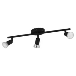Eglo LED-Deckenstrahler BUZZ-LED 9 W, Schwarz, 3 Stk.