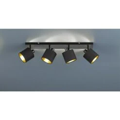 Reality Leuchten Tommy Deckenstrahler 28 W, L X B X H: 17,6 X 70 X 19 Cm, Schwarz, E14, 4 Stk.