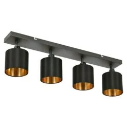 Reality Leuchten Tommy Deckenstrahler 28 W, L X B X H: 17,6 X 70 X 19 Cm, Schwarz, E14, 4 Stk. -Beleuchtung 12 2630