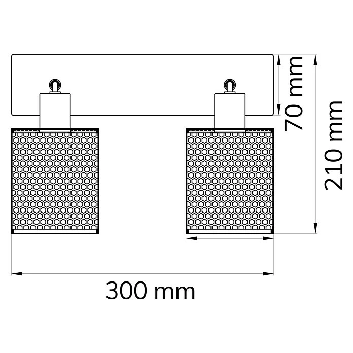 WOFI Cheval Deckenstrahler 56 W, L X B X H: 30 X 10 X 21 Cm, Schwarz/Gold, E14, 2 Stk. 6 WOFI Cheval Deckenstrahler 56 W, L X B X H: 30 X 10 X 21 Cm, Schwarz/Gold, E14, 2 Stk. – Bild 4