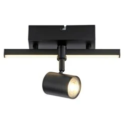 Paul Neuhaus LED-Wand- & Deckenstrahler Barik 7,5 W, L X B X H: 25,55 X 14 X 16 Cm, Schwarz, Warmweiß -Beleuchtung 12 2651