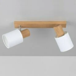 Spotlight Deckenstrahler Treehouse 25 W, L X B X H: 37 X 5 X 21 Cm, Geölte Eiche, Weiß, E27