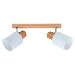 Spotlight Deckenstrahler Treehouse 25 W, L X B X H: 37 X 5 X 21 Cm, Geölte Eiche, Weiß, E27 -Beleuchtung 12 2693