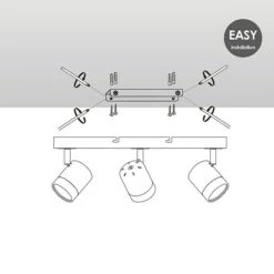 Home Sweet Home LED-Wandstrahler Manu 5,8 W, L X B X H: 9,5 X 39 X 15 Cm, Sandweiß, Warmweiß -Beleuchtung 12 2714