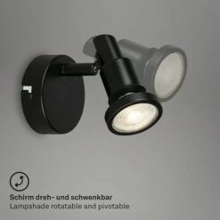 B-Leuchten LED-Deckenstrahler 4,8 W, L X B X H: 8 X 8 X 10,6 Cm, Schwarz, Warmweiß, 1 Stk. -Beleuchtung 12 2733