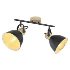 Globo Deckenstrahler WIHO 40 W, L X B X H: 35 X 15 X 21,5 Cm, Schwarz, E27, 2 Stk.