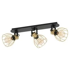 Eglo Sambatello Deckenstrahler 120 W, L X B X H: 70 X 28 X 26 Cm, Schwarz/Messing-gebürstet, E27, 3 Stk. -Beleuchtung 12 2756