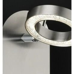 WOFI LED-Wand- & Deckenleuchte Naomi 5 W, L X B X H: 9 X 15 X 16 Cm, Nickel-matt, Warmweiß, 1 Stk. -Beleuchtung 12 2770