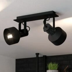 Eglo Casibare Deckenstrahler 56 W, Schwarz, E27, 2 Stk.