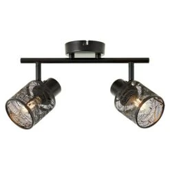 Brilliant Bano Deckenstrahler 40 W, L X B X H: 12 X 34 X 17,5 Cm, Schwarz, E14, 2 Stk.