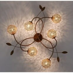 Paul Neuhaus Greta Deckenstrahler Rund 240 W, Ø X H: 650 Mm X 14,5 Cm, Gold, G9 -Beleuchtung 12 2784