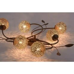 Paul Neuhaus Greta Deckenstrahler Rund 240 W, Ø X H: 650 Mm X 14,5 Cm, Gold, G9 -Beleuchtung 12 2787