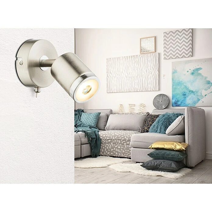 Tween Light LED-Wandstrahler Star 5 W, L X B X H: 14 X 8 X 12 Cm, Nickel Matt, Warmweiß 6 Tween Light LED-Wandstrahler Star 5 W, L X B X H: 14 X 8 X 12 Cm, Nickel Matt, Warmweiß – Bild 4