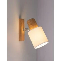 Spotlight Wandstrahler Treehouse 25 W, L X B X H: 21 X 10 X 15 Cm, Geölt Eiche, Weiß, E27