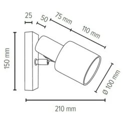 Spotlight Wandstrahler Treehouse 25 W, L X B X H: 21 X 10 X 15 Cm, Geölt Eiche, Weiß, E27 -Beleuchtung 12 2811